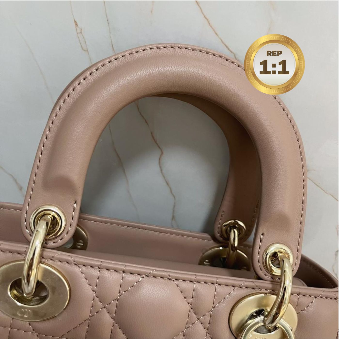 [REP 1:1] Christian Dior Small Lady Dior Bag Pink For Women 8in/20cm